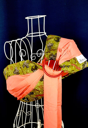 Cotton Sateen - Jurassic - Cinnamon - The Birth Shop