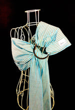 Basic Cotton - Steel Blue - Grey Stripes - The Birth Shop