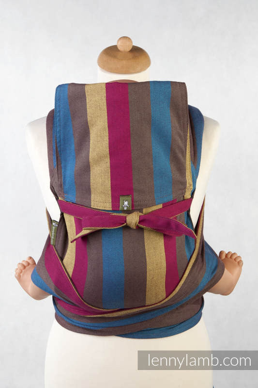 MEI-TAI CARRIER MINI, BROKEN-TWILL WEAVE - 100% COTTON - WITH HOOD, FOREST MEADOW - The Birth Shop