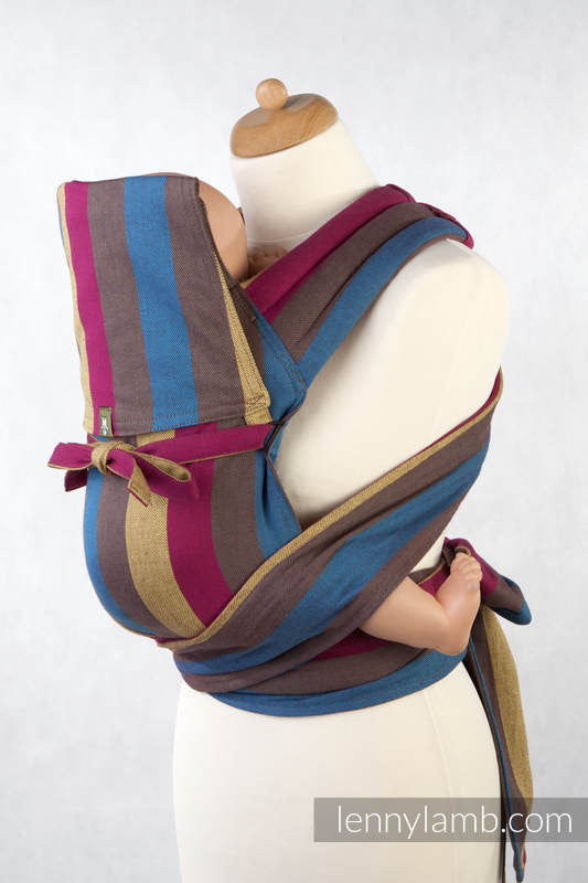 MEI-TAI CARRIER MINI, BROKEN-TWILL WEAVE - 100% COTTON - WITH HOOD, FOREST MEADOW - The Birth Shop